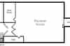 Plan of the receiver buried reserve, the toilet and rest room partition walls have been demolished