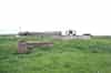 The access hatches to the transmitter buried reserve. The small hatch was for personnel and the two large hatches for plant. Note the truncated remains of the ventilation shaft to the left and the four aerial mast bases to the right (Nick Catford)