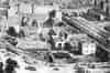 Canal Street Station in 1847 - the south portal of Scotland Street tunnel can be seen on the left with North Bridge station (later renamed Waverley) at right angles to Canal Street on the right (Watercolour by Ebsworth)