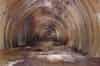 Looking north along Scotland Street tunnel - in this central section the brick walls are covered with flowstone (calcium carnonate) (Nick Catford)