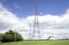 Two of the VLF aerial towers with the VLF building to the right (Nick Catford)