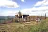 Winch house on top of Breidden Hill. Originally there were two anchor points on Breidden Hill with the VLF aerial forming a 'W' between the hill and the three towers (Nick Catford)