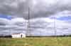 VLF tower and one of the 1960's guyed masts (Nick Catford)