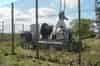 Aerial winch on the HF guyed mast behind No. 3 medium wave transmitter building (Bob Jenner)