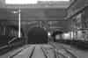 Edge Hill cutting in the 1930's with the Crown Street tunnel on the right