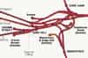 Edge Hill track plan in 1914. The Crown Street tunnel passes over the Wapping tunnel, this has been omitted for clarity