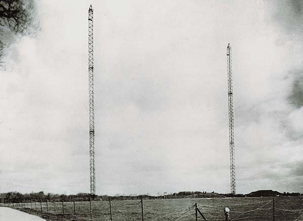 Typical west coast chain home transmitter masts 
