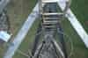 Looking down the ladder of one of the 820' masts (Rugby Radio Museum)