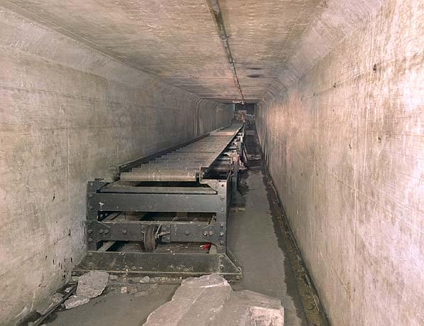 Conveyor close to the bottom of the tunnel looking towards the sorting yard (Nick Catford)