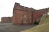 Front of the barrack block and the east entrance to the fort (Nick Catford)