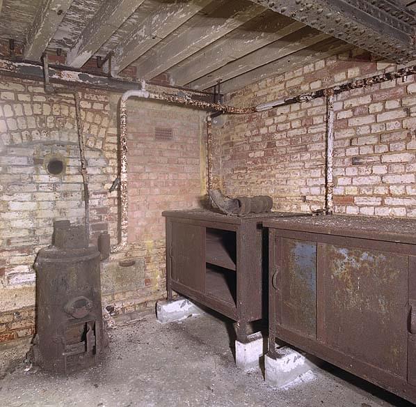 Two hot plates and a boiler in the galley which was located in the main caponier during WW2 (Nick Catford)