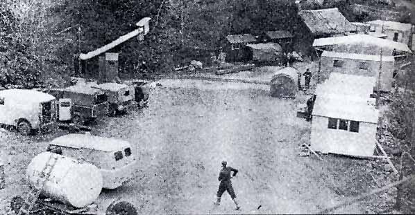 The vicinity of the Excelsior Tunnel during the underground tests in 1960 