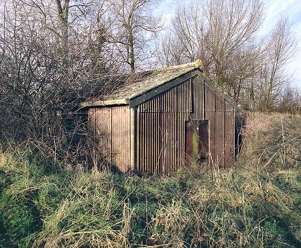 Revetted component store (later used as ARS workshop) between the two high explosive magazine blocks (Nick Catford)