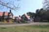 The stable block (left and centre), this was used as the AMES workshop. The building on the right became the research station stores (Bob Jenner)
