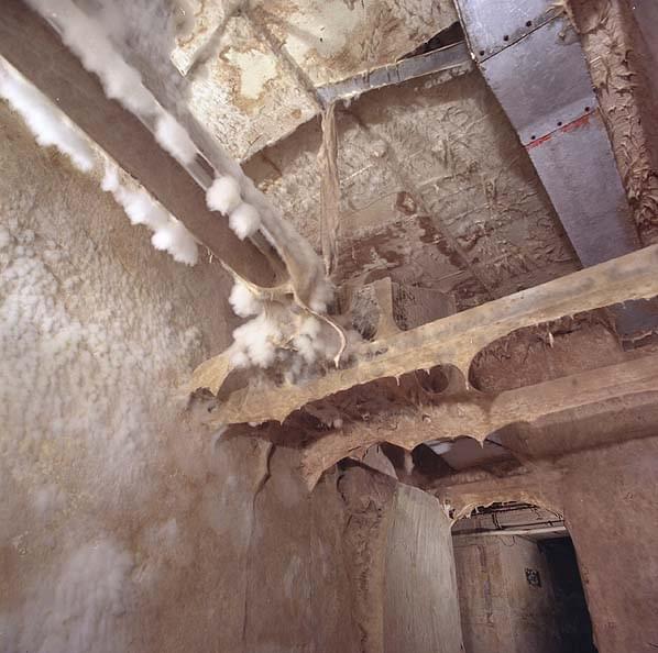 Small fan suspended from the ceiling of a short side corridor (Nick Catford)