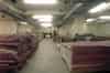 The upper level of the bunker, now used as a carpet warehouse. Note the ventilation trunking still in place suspended from the ceiling (Nick Catford)