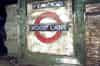 LT 'Roundel' sign on Platform 4 in March 1980, this was removed before the platform was demolished (Nick Catford)