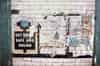 Posters in subway to Platform 3 in December 1982 (Ted Burgess)