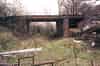 The footbridge linking Platforms 1 & 2 looking north west in March 1980 (Nick Catford)