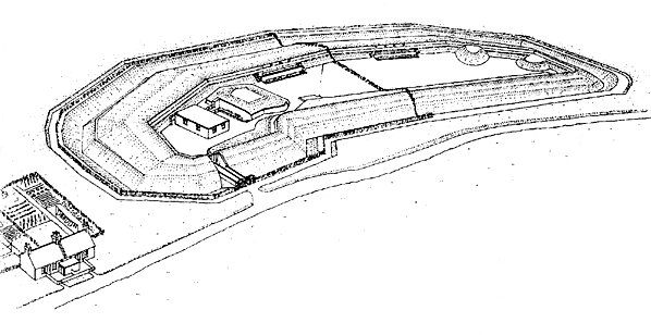Artists impression of Reigate Mobilisation Centre (Roger Gill/Palmerston Forts Society)