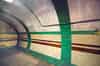 Subway to lower lift landing showing unique tiling pattern at Trafalgar Square station (Pendar Silwood)