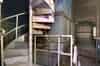 Bottom of lift shaft with spiral staircase and ventilation fan (Nick Catford)