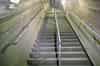 Stairs down to the platforms. This is part of the emergency egress route and is lit (Nick Catford)