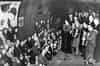 A concert given by ENSA (Entertainments National Services Association) at to people sheltering ar Aldwych station on 9th October 1940 