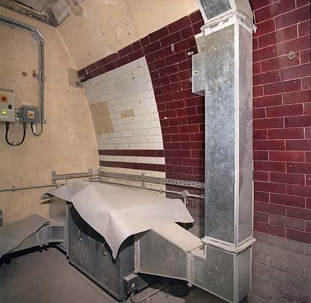 Original tiling still visible in one of the rooms in the dormitory (Nick Catford)