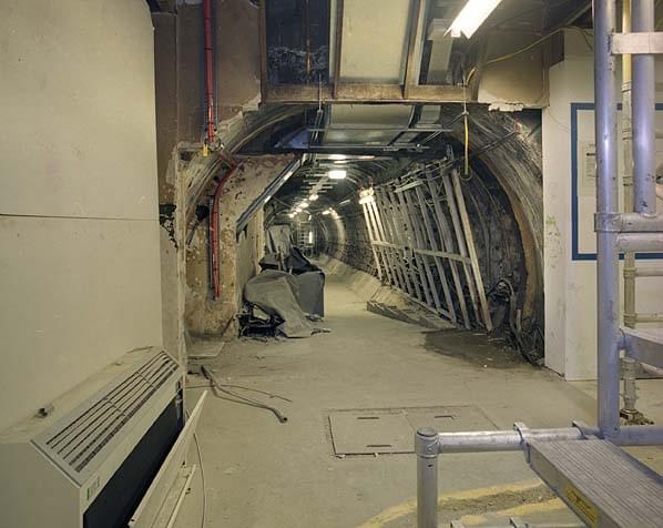 Looking into the workshop from the dormitory at Holborn in 2008 (Nick Catford)