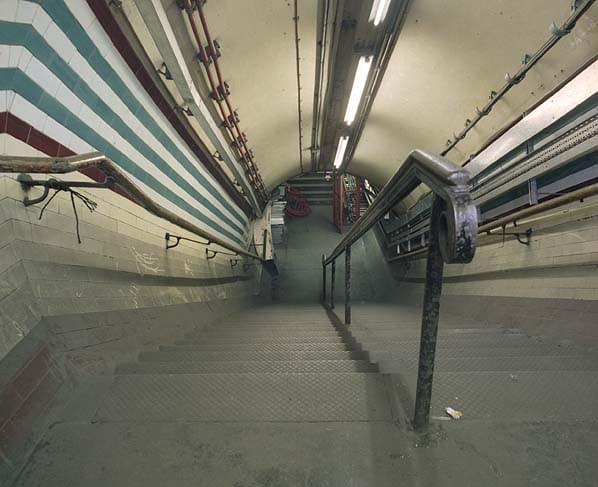 One of two stairways to a subway under Platform 6 then up to Platform 3. The other stairway can be seen at the bottom (Nick Catford)