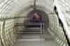 The point where the tunnels are directly above the Northern Line platforms at London Bridge in 1981. The oblong holes in the floor, guarded by the safety rails, provide ventilation windows from the Northern Line platforms below. Looking up on the northbound platform at London Bridge, these shafts are still visible and provide a tantalizing glimpse of the old King William St tunnel above (Pendar Silwood)