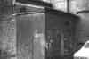 View looking west of kiosk close up showing iron riveted construction (parasol roof lost). About 1978 (Roger Morgan)