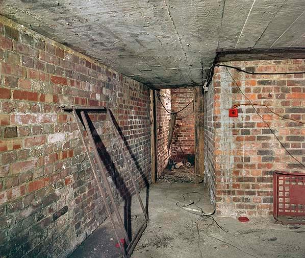 This passage linked the bottom of the stairs with the midway point in the shelter (Nick Catford)