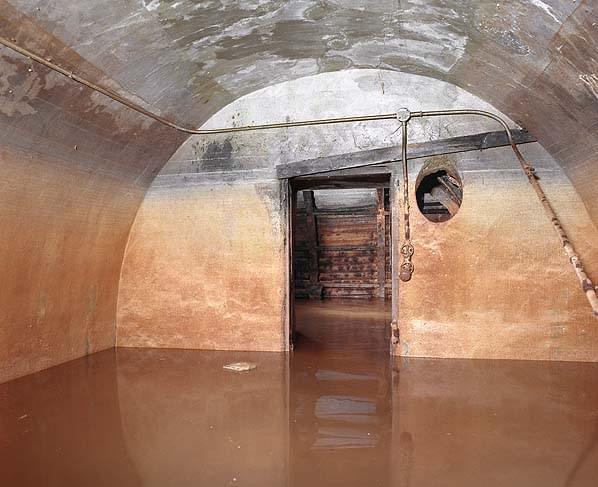 The end wall and doorway in the concrete lined tunnel (Nick Catford)