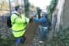 Bringing the new door panel onto the site (Nick Catford)