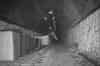 The railway tunnel in 1940 when it was in use as an air raid shelter. Lighting has been installed in the roof of the tunnel