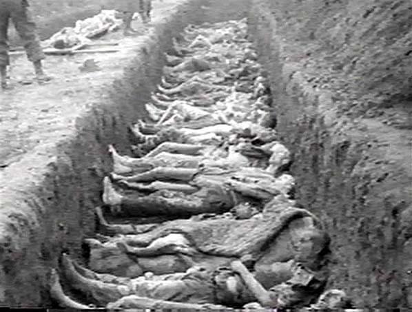 One of the horrific scenes at Dora encountered by the liberating US forces (Jim Bates)