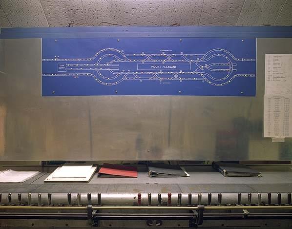 Track diagram in the Controllers Cabin at Mount Pleasant (Nick Catford)