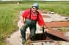 Your intrepid photographer emerging from the flooded R7 bunker! (Gavin Christie)