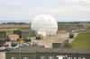 Type 101 radar inside the radome seen from the roof of the R12 technical block. The BIF is to the right of the radome with the Type 80 modulator building far right. The building in the foreground is the Engineering Supply Squadron HQ (Nick Catford)