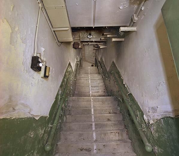 Looking up the emergency exit stairs from the lower level (Nick Catford)