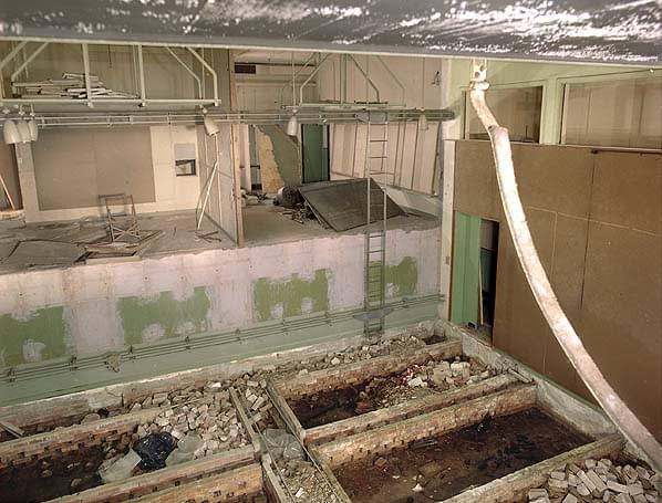 Looking into the two level operations room from the Controllers Cabin. The Fire Brigade mobilisation boards are in the room on the right at the back of the operations room (Nick Catford)
