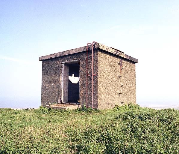 The Type 14 radar plinth - note the ladder on the front and step irons to the side for access to the roof (Nick Catford)