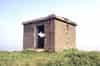 The Type 14 radar plinth - note the ladder on the front and step irons to the side for access to the roof (Nick Catford)
