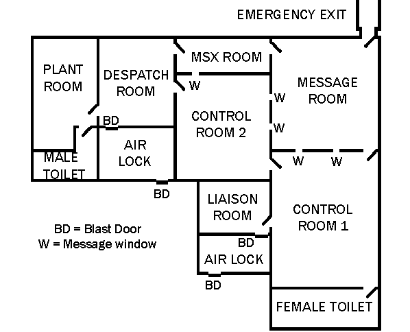 Plan of the bunker (Nick Catford)