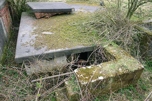 The WW2 command post. The steps down into the semi-sunken rooms (now partially flooded) (Nick Catford)