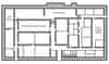 Plan of the Wilton Park bunker as built. Some rooms were later divided with thin partition walls (Nick Catford)