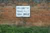 Thames Valley Flood Control sign on the kitchen garden wall in front of the bunker (Nick Catford)