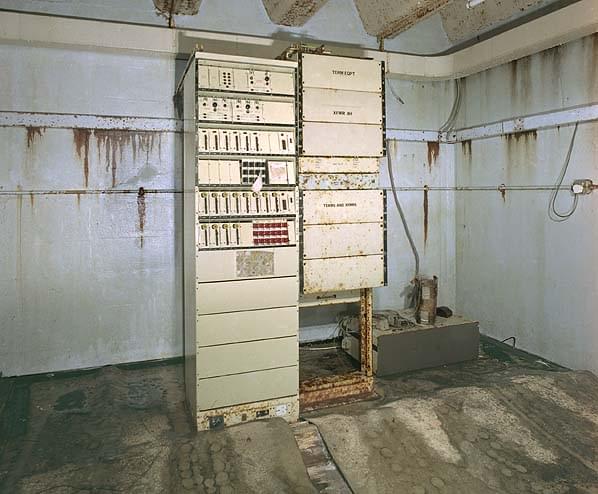 Two racks of repeater equipment (analogue amplifiers for private circuits). The metalwork on the left is in a style known as Type 62 equipment practice (Nick Catford)